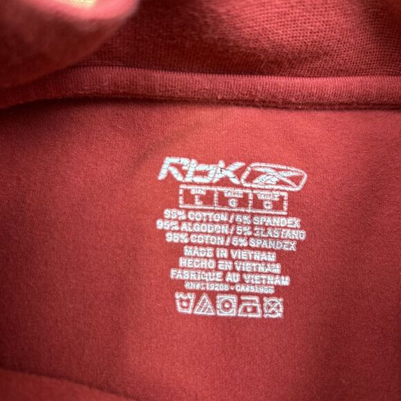 Arizona Cardinals NFL Reebok Mock Neck Long Sleeve Pullover Mens Large Red Black - Picture 2 of 8